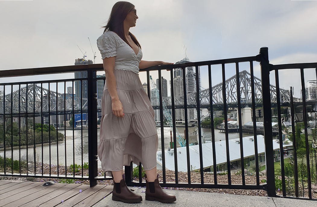 Styling Boots with Midi Skirts in Amsterdam